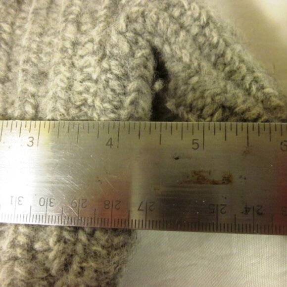 Winter knitted MITTENS FLEECE LINED RIBBED CUF GRAY UNISEX GOOD CONDITION USED - Picture 15 of 15